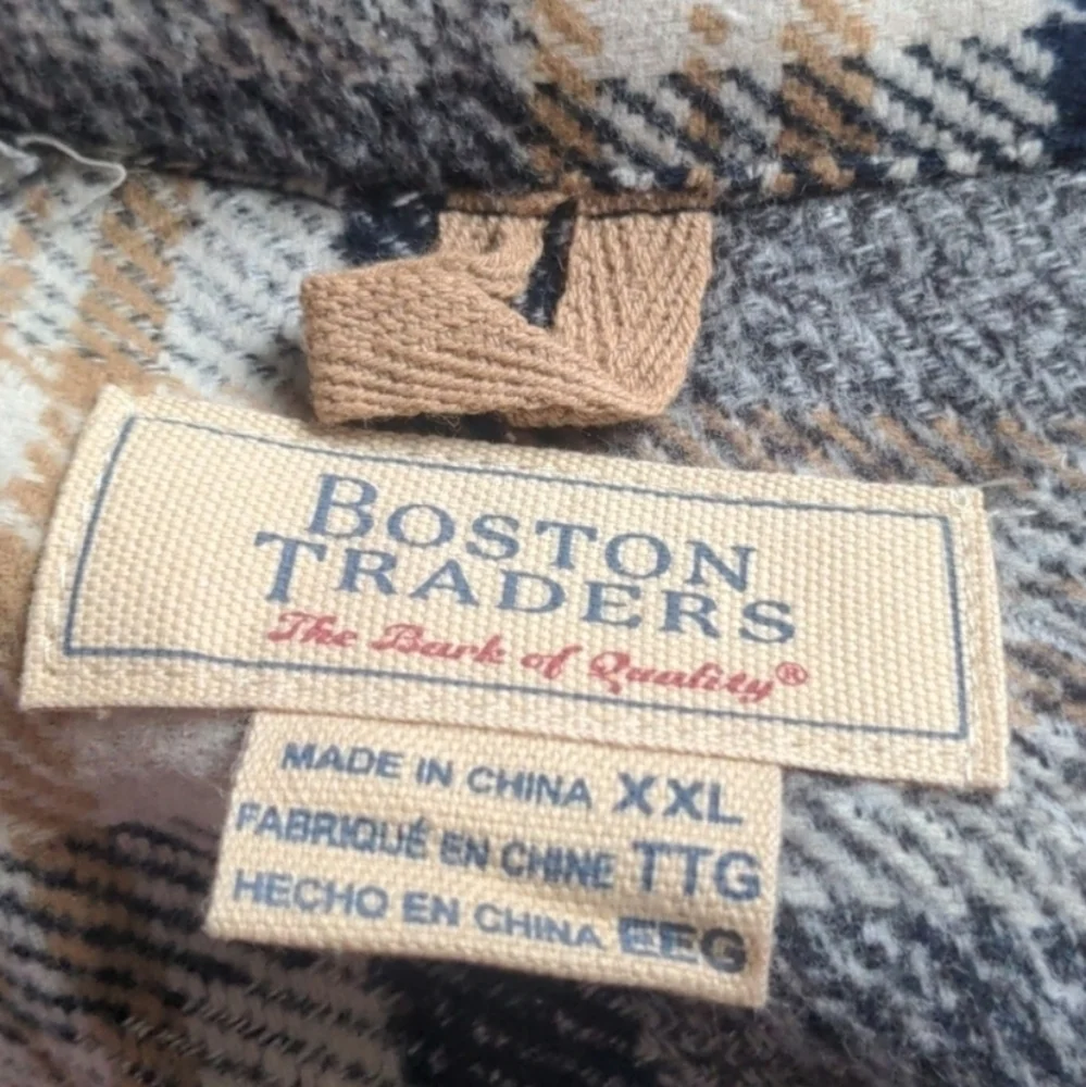Boston Traders Maple Plaid Shacket Button Up Shirt Jacket size XXL